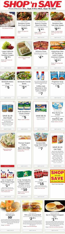 Weekly ad Shop'n Save 09/08/2025 - 09/14/2025