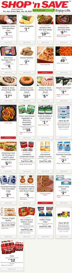 Weekly ad Shop'n Save 12/16/2024 - 12/22/2024