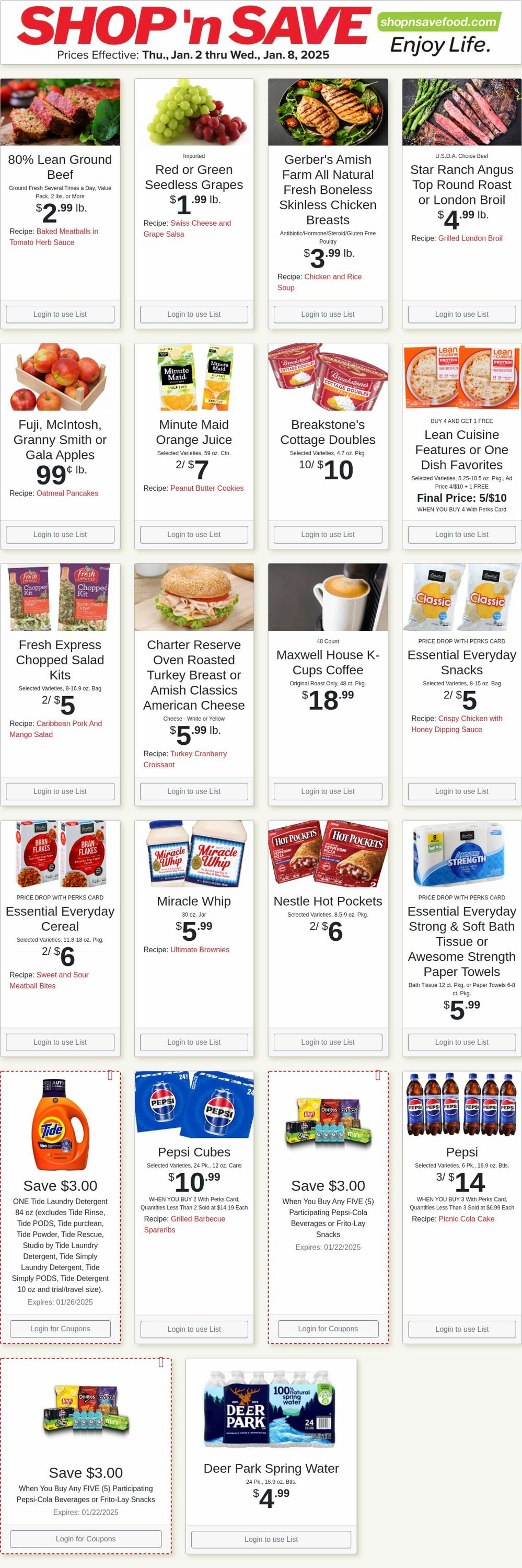 Weekly ad Shop'n Save 12/30/2024 - 01/05/2025