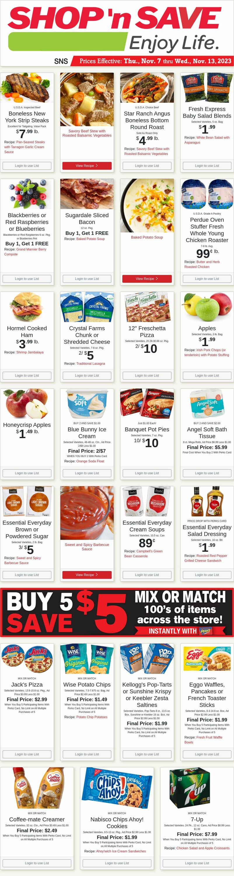 Weekly ad Shop'n Save 11/11/2024 - 11/17/2024