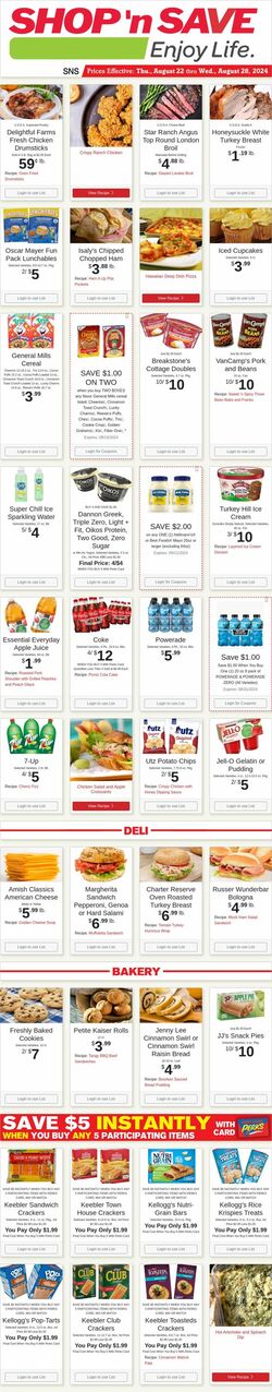 Weekly ad Shop'n Save 08/12/2024 - 08/18/2024