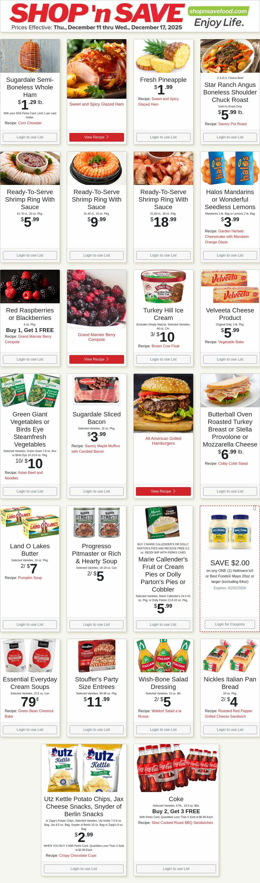 Weekly ad Shop'n Save 12/15/2025 - 12/21/2025