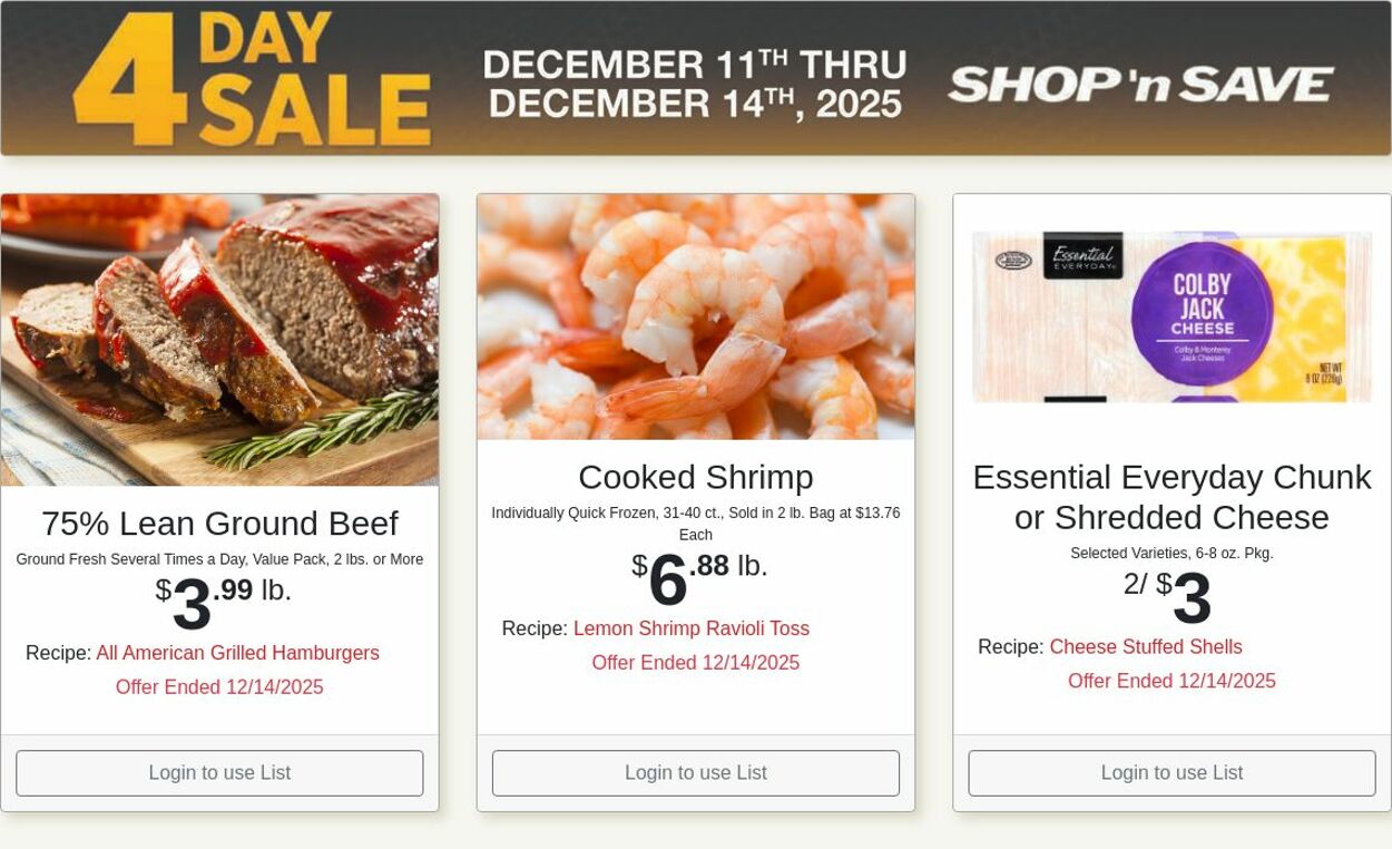 Weekly ad Shop'n Save 12/15/2025 - 12/21/2025