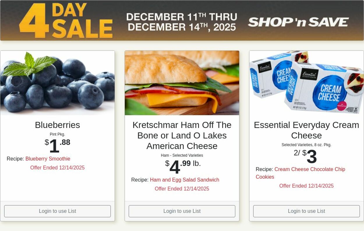 Weekly ad Shop'n Save 12/15/2025 - 12/21/2025