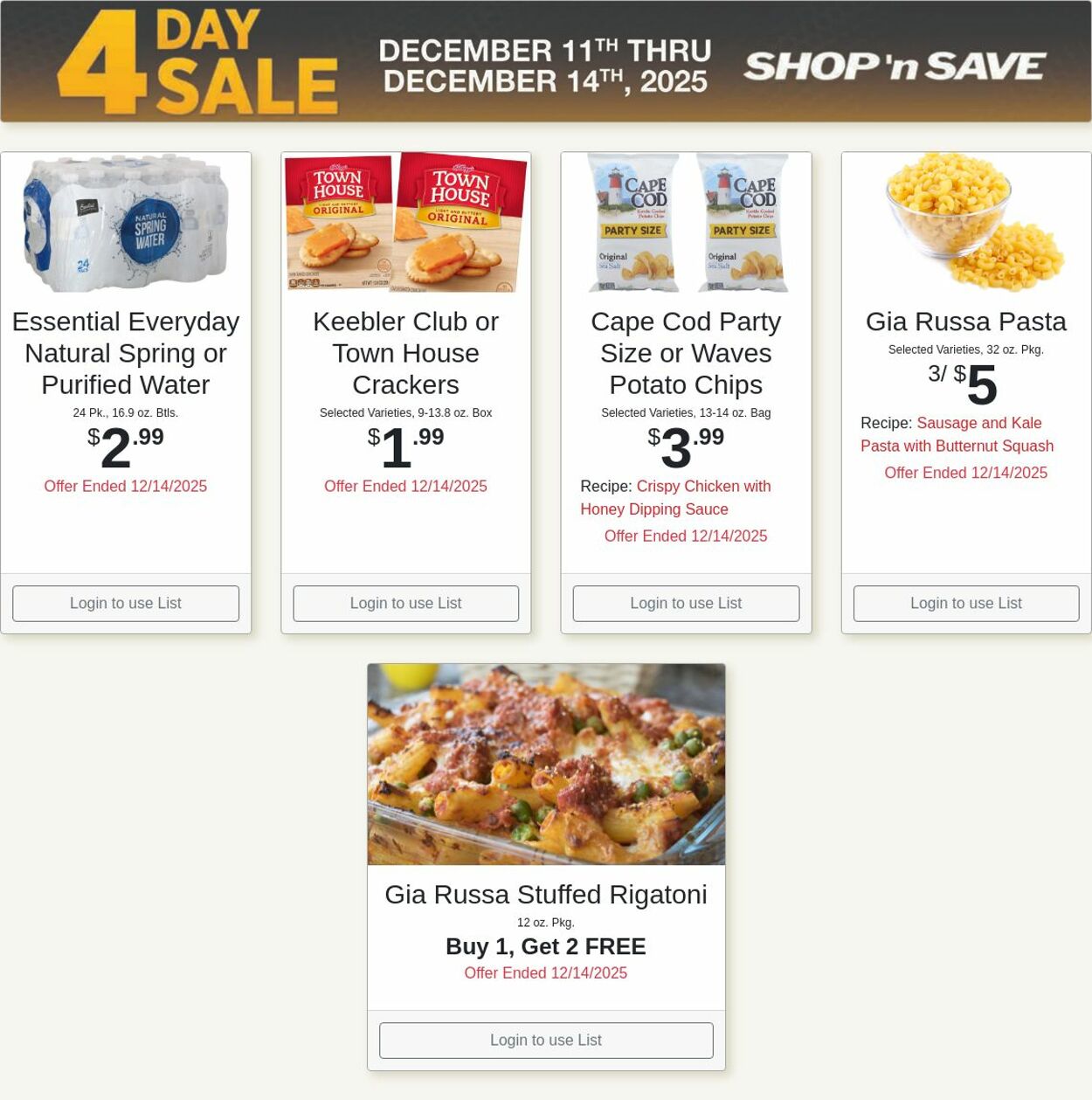 Weekly ad Shop'n Save 12/15/2025 - 12/21/2025