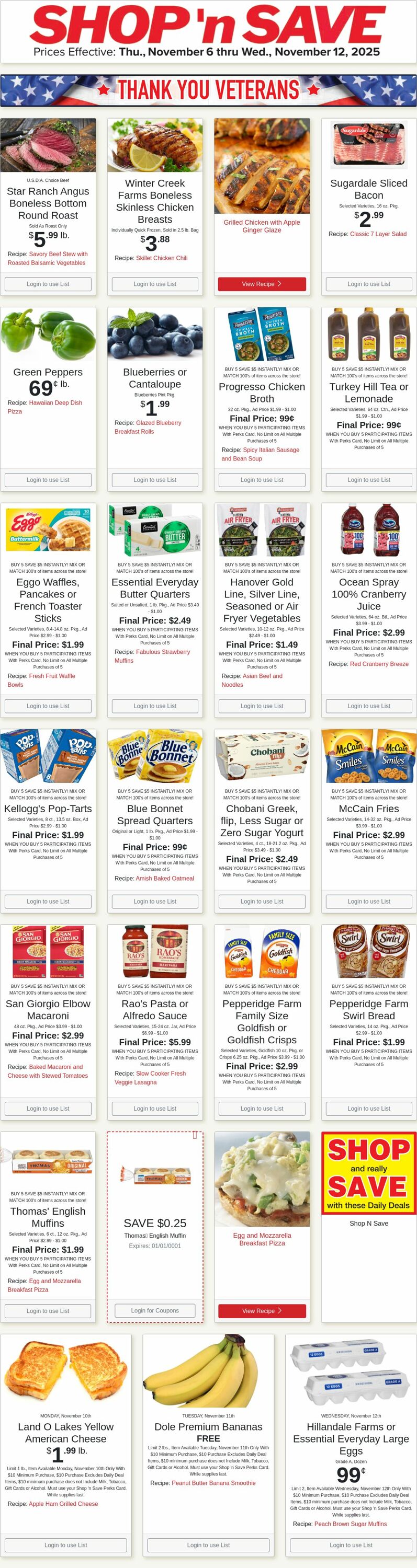 Weekly ad Shop'n Save 11/10/2025 - 11/16/2025