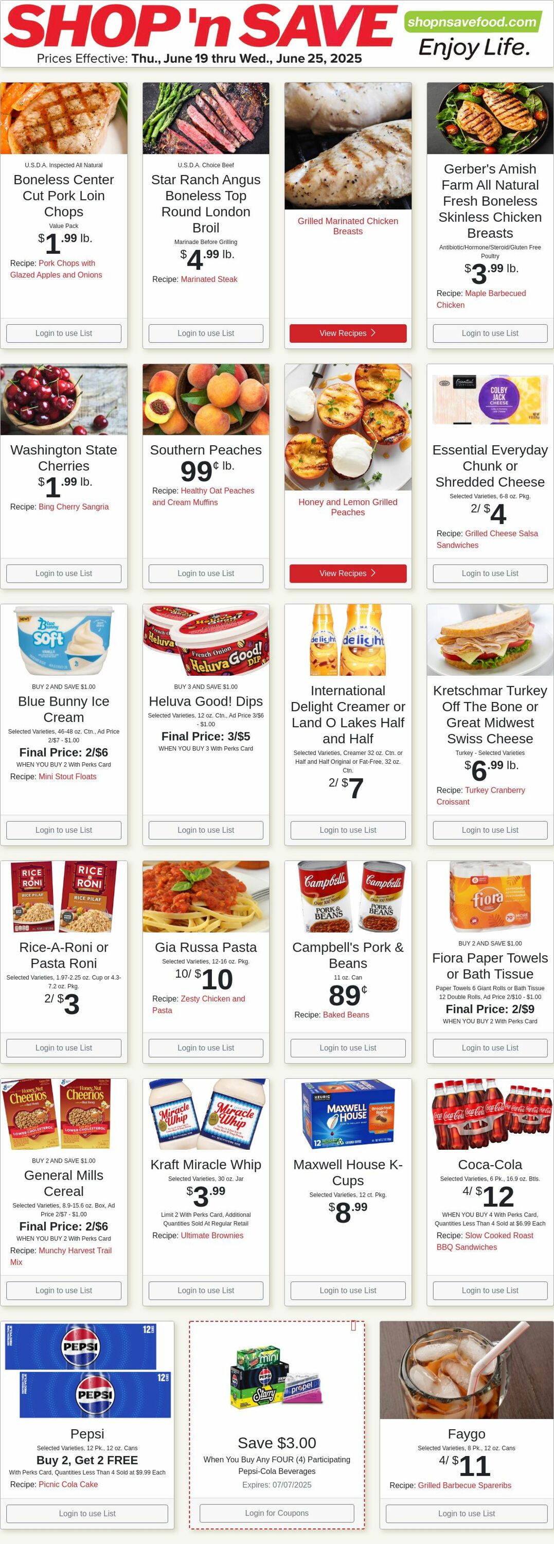 Weekly ad Shop'n Save 06/16/2025 - 06/22/2025