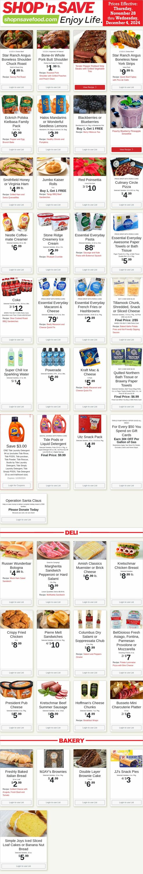 Weekly ad Shop'n Save 12/02/2024 - 12/08/2024