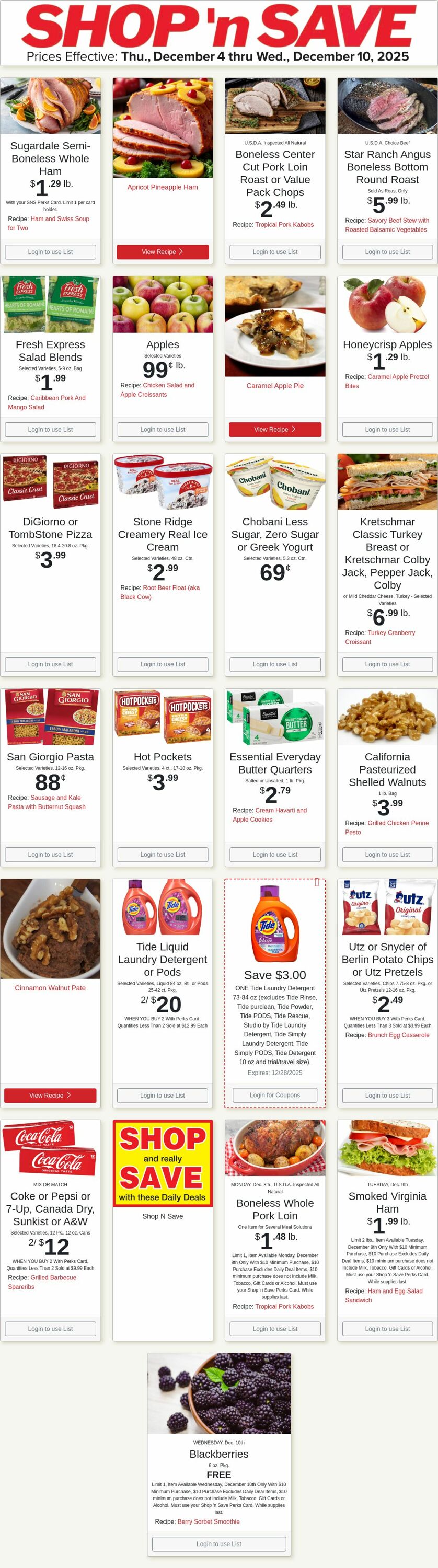 Weekly ad Shop'n Save 12/08/2025 - 12/14/2025