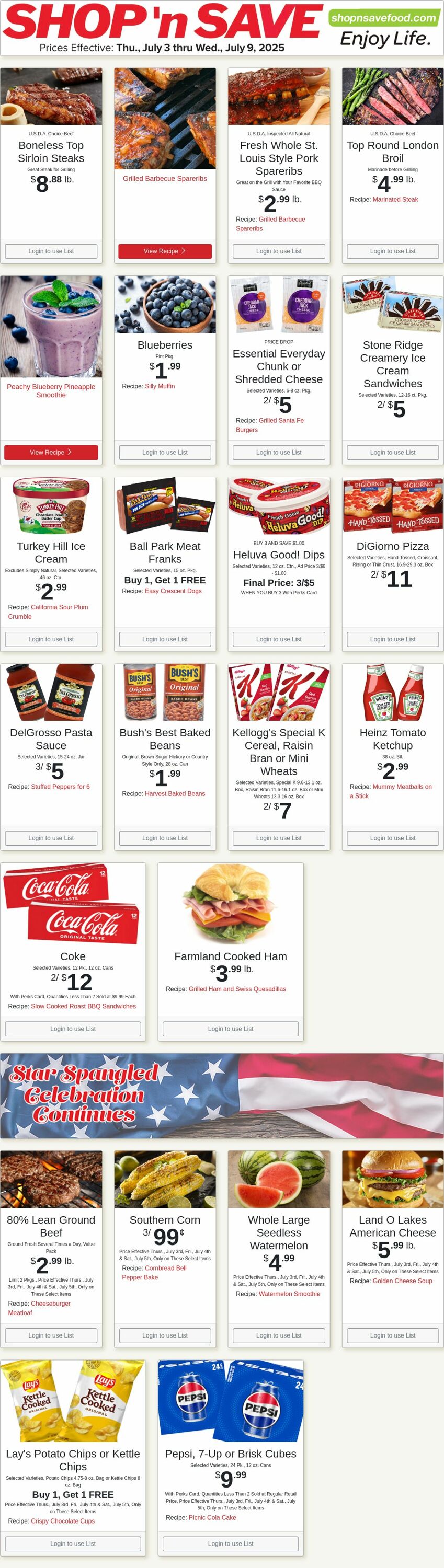 Weekly ad Shop'n Save 07/07/2025 - 07/13/2025