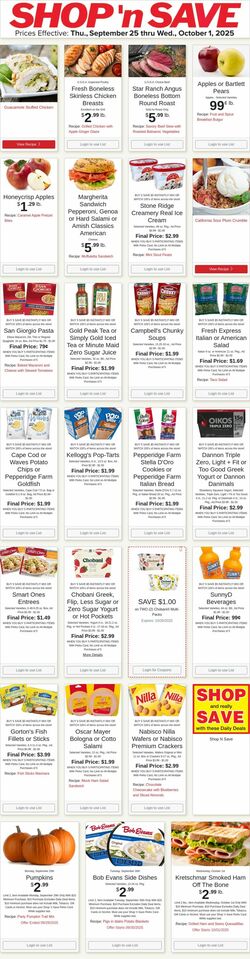 Weekly ad Shop'n Save 09/29/2025 - 10/05/2025