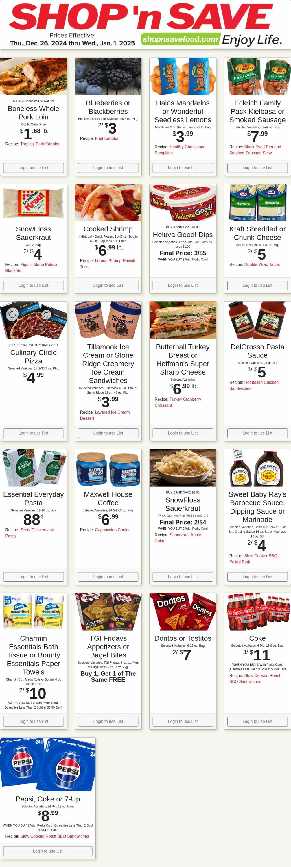 Weekly ad Shop'n Save 12/23/2024 - 12/29/2024