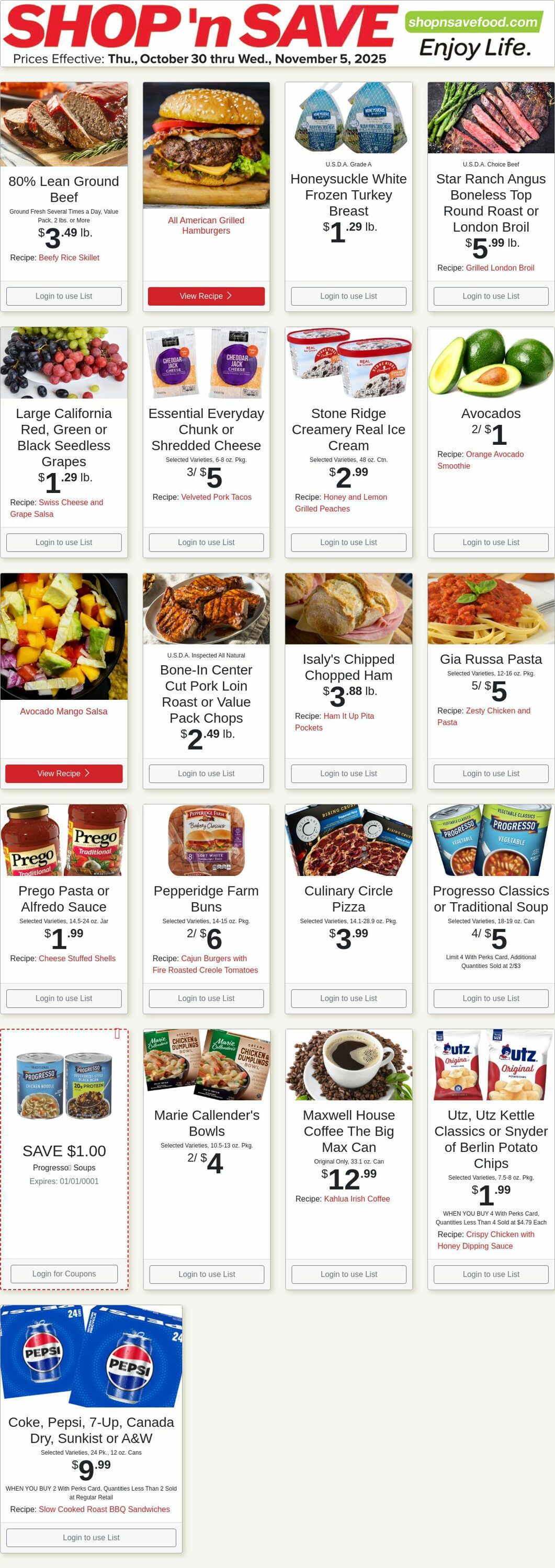 Weekly ad Shop'n Save 11/03/2025 - 11/09/2025