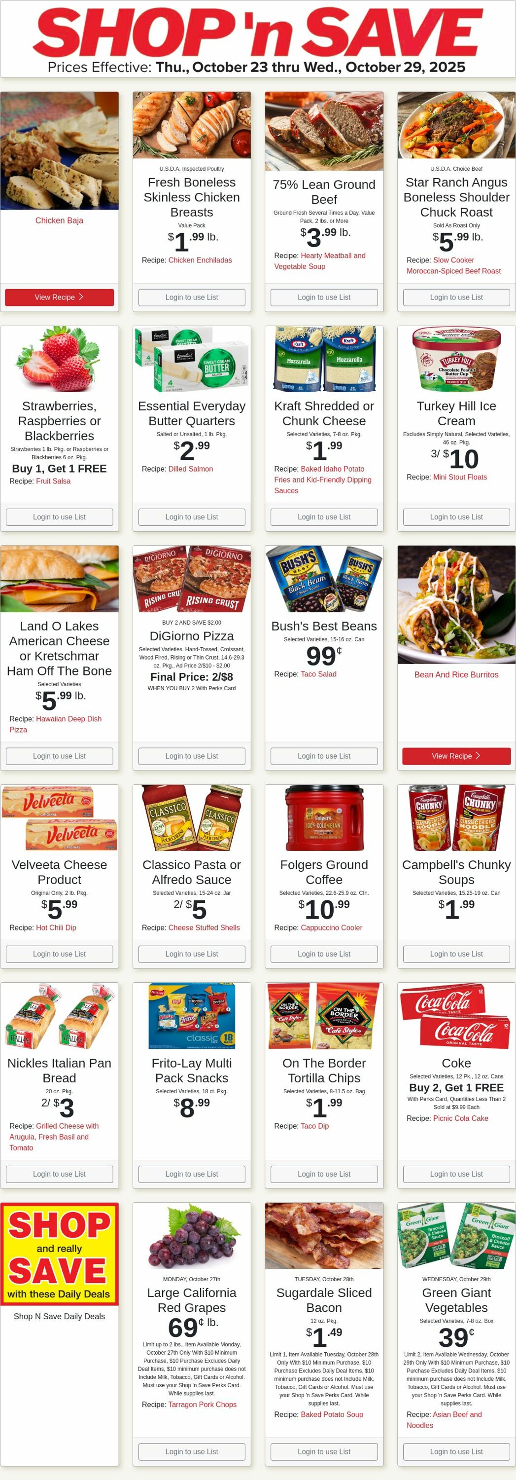 Weekly ad Shop'n Save 10/27/2025 - 11/02/2025