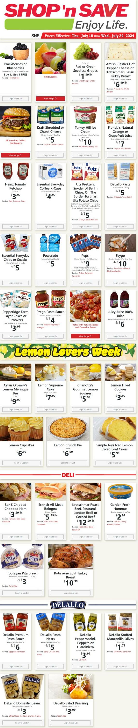 Weekly ad Shop'n Save 07/18/2024 - 07/24/2024