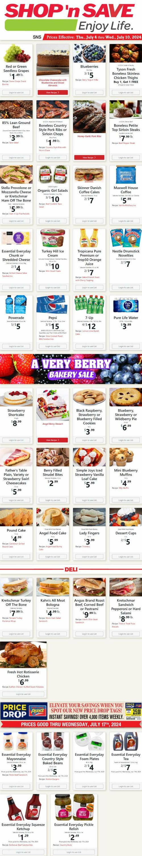 Weekly ad Shop'n Save 07/04/2024 - 07/10/2024