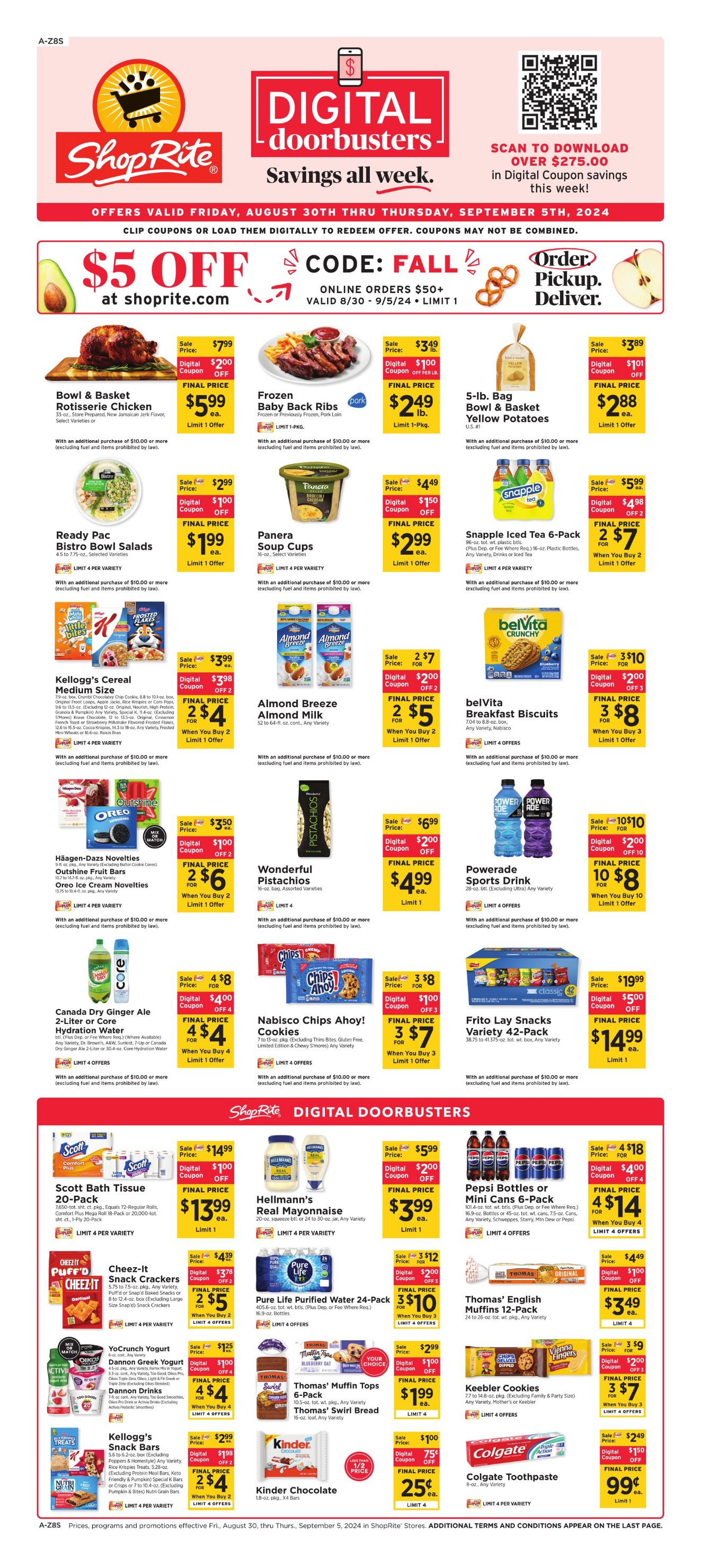 Weekly ad ShopRite 08/30/2024 - 09/05/2024