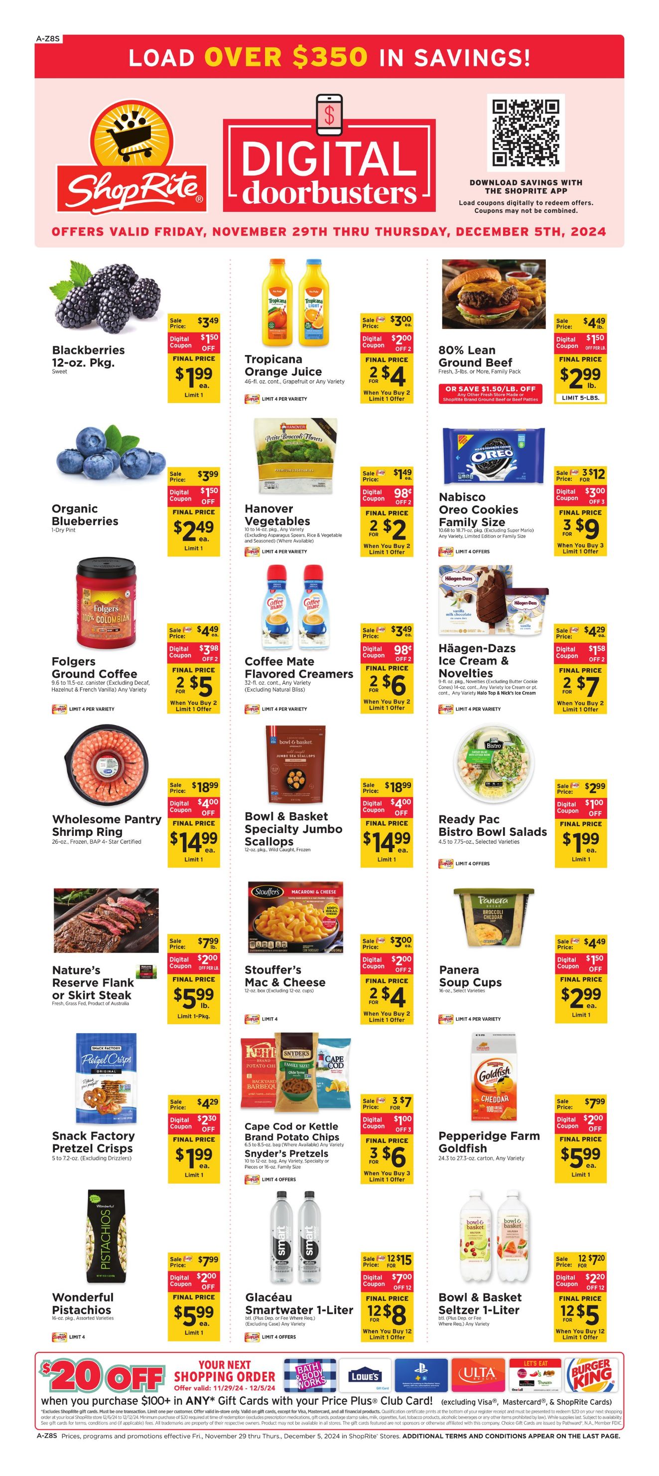 Weekly ad ShopRite 11/29/2024 - 12/05/2024