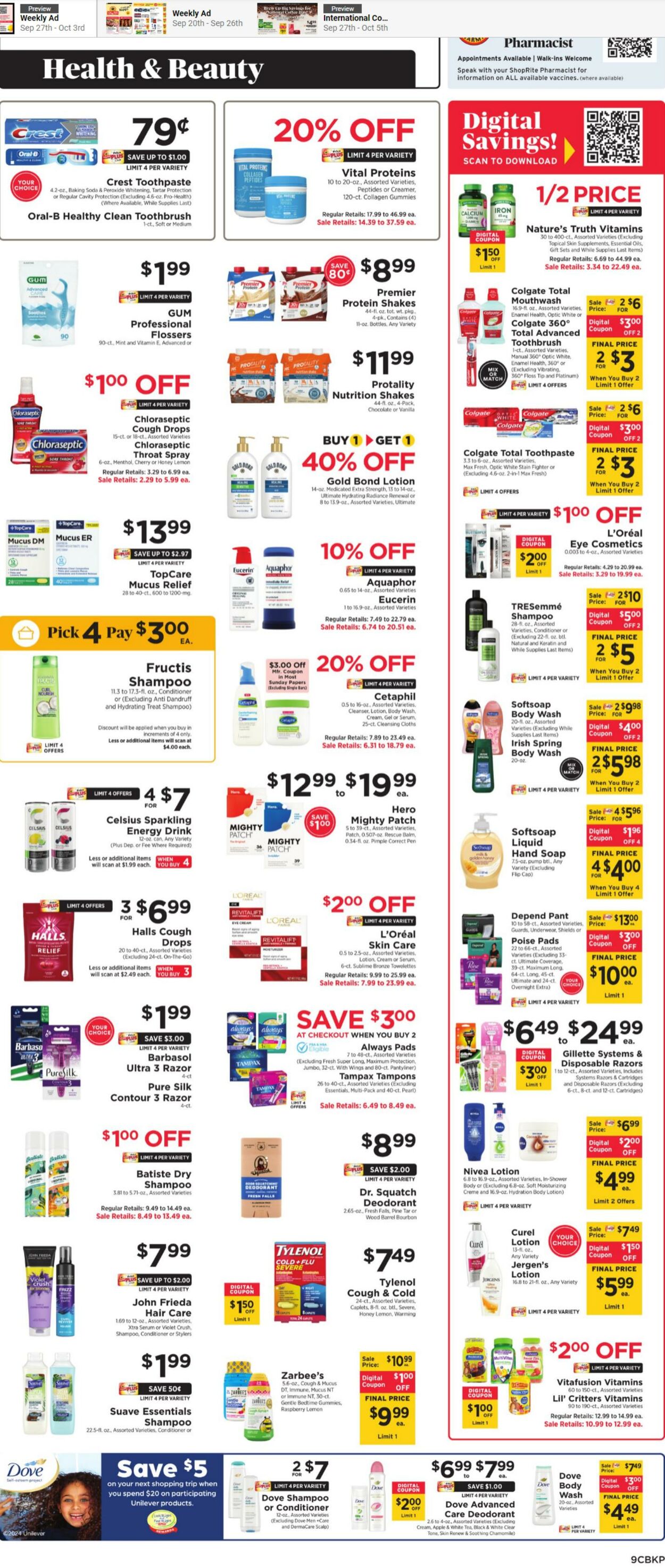 Weekly ad ShopRite 09/27/2024 - 10/03/2024