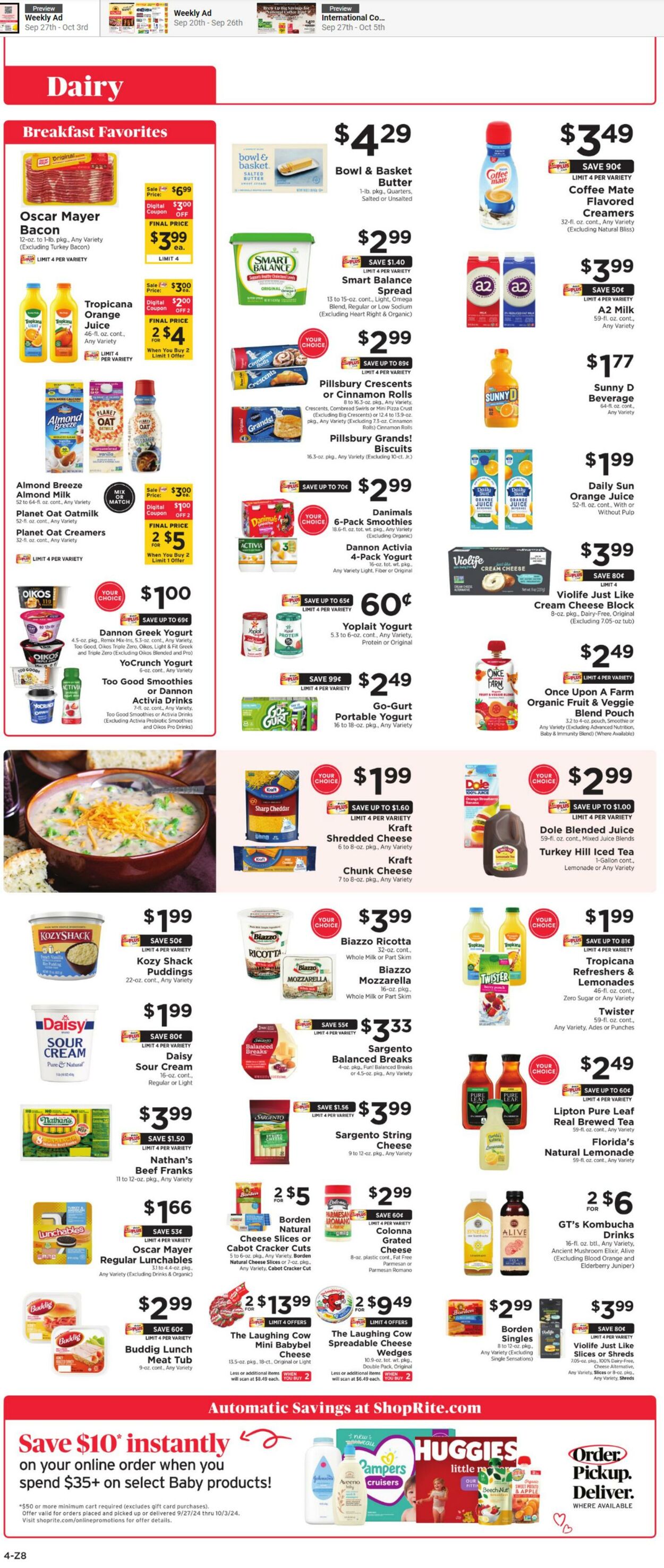 Weekly ad ShopRite 09/27/2024 - 10/03/2024