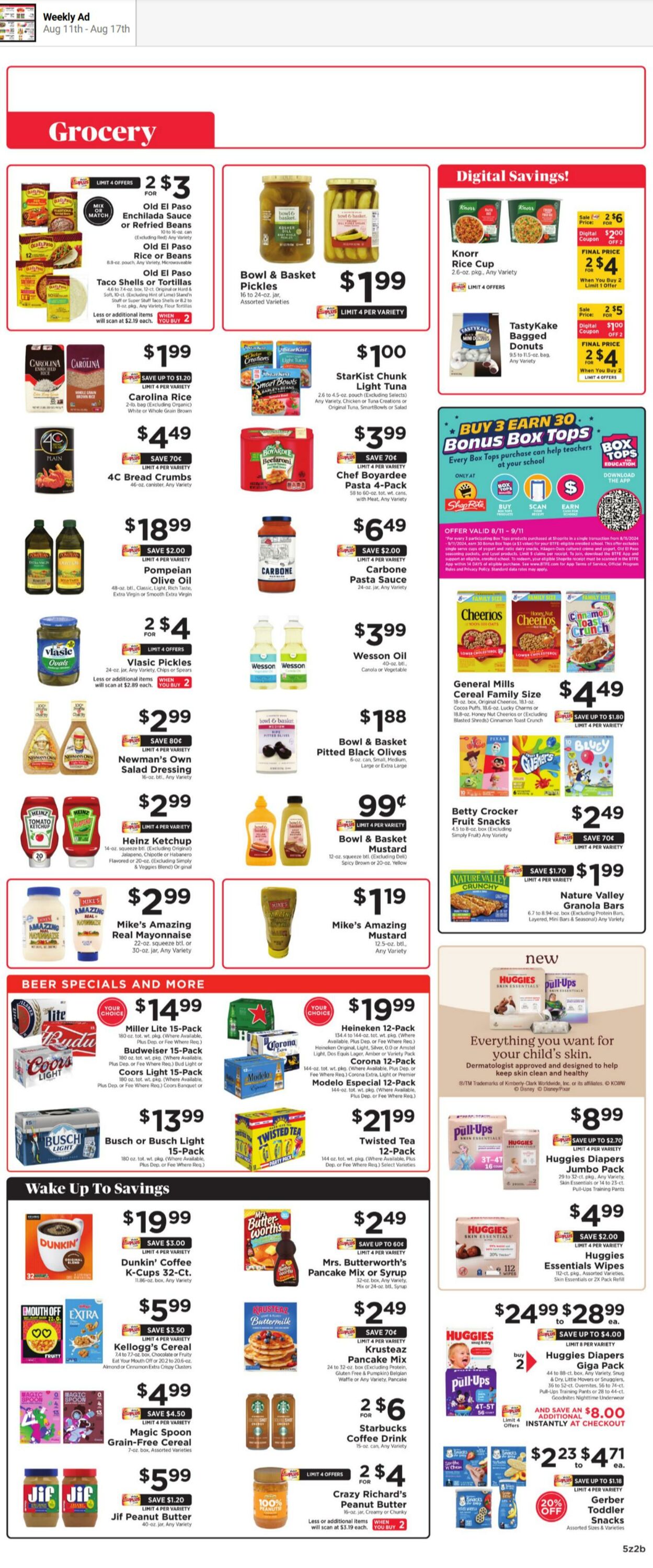 Weekly ad ShopRite 08/11/2024 - 08/17/2024