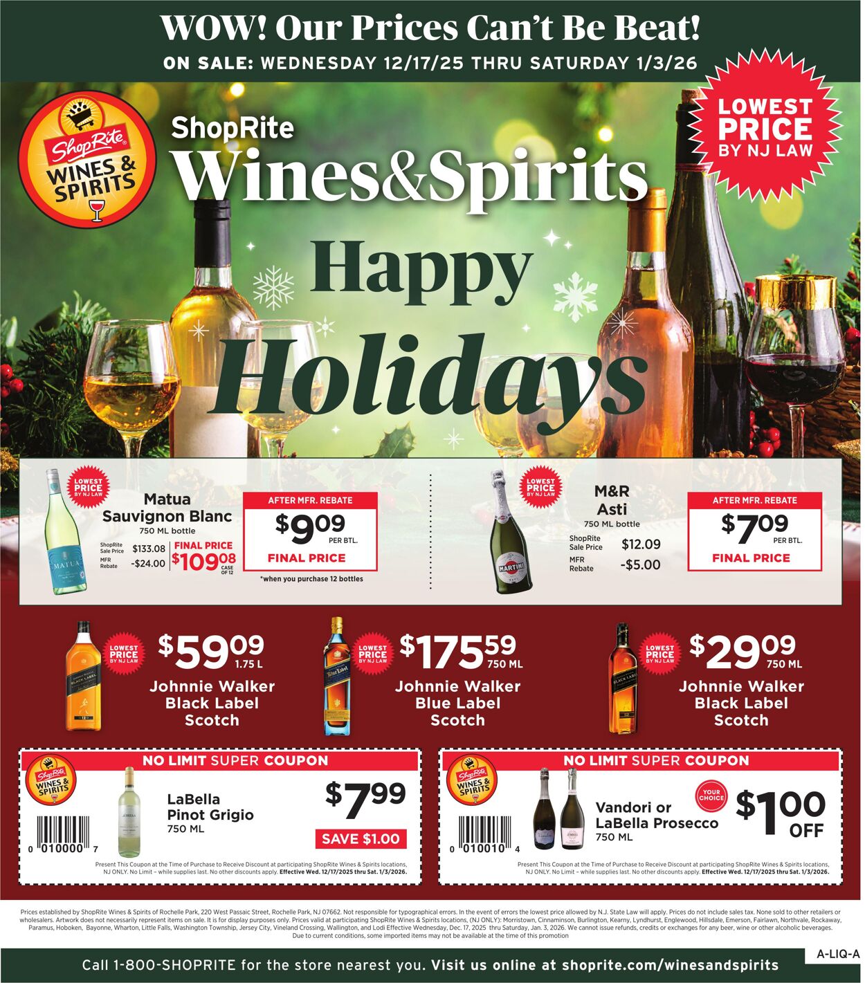 Weekly ad ShopRite 12/17/2025 - 01/03/2026