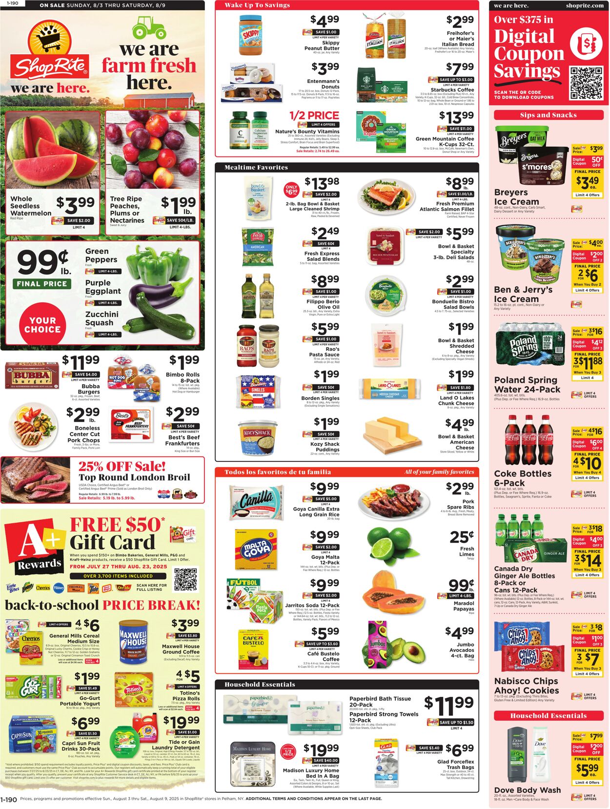 Weekly ad ShopRite 07/31/2025 - 08/09/2025