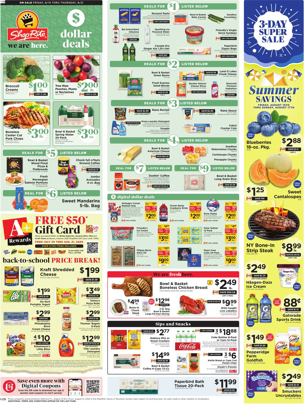 Weekly ad ShopRite 08/14/2025 - 08/21/2025