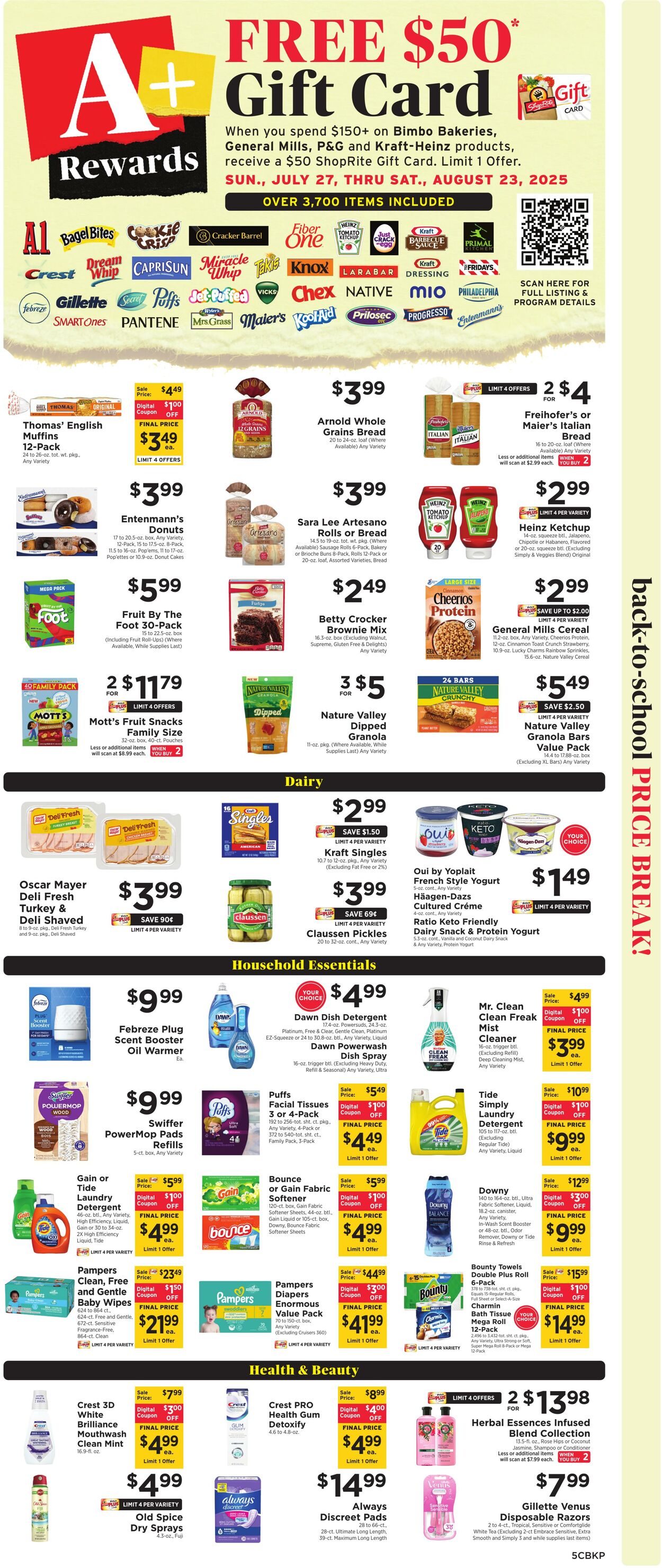 Weekly ad ShopRite 08/14/2025 - 08/23/2025