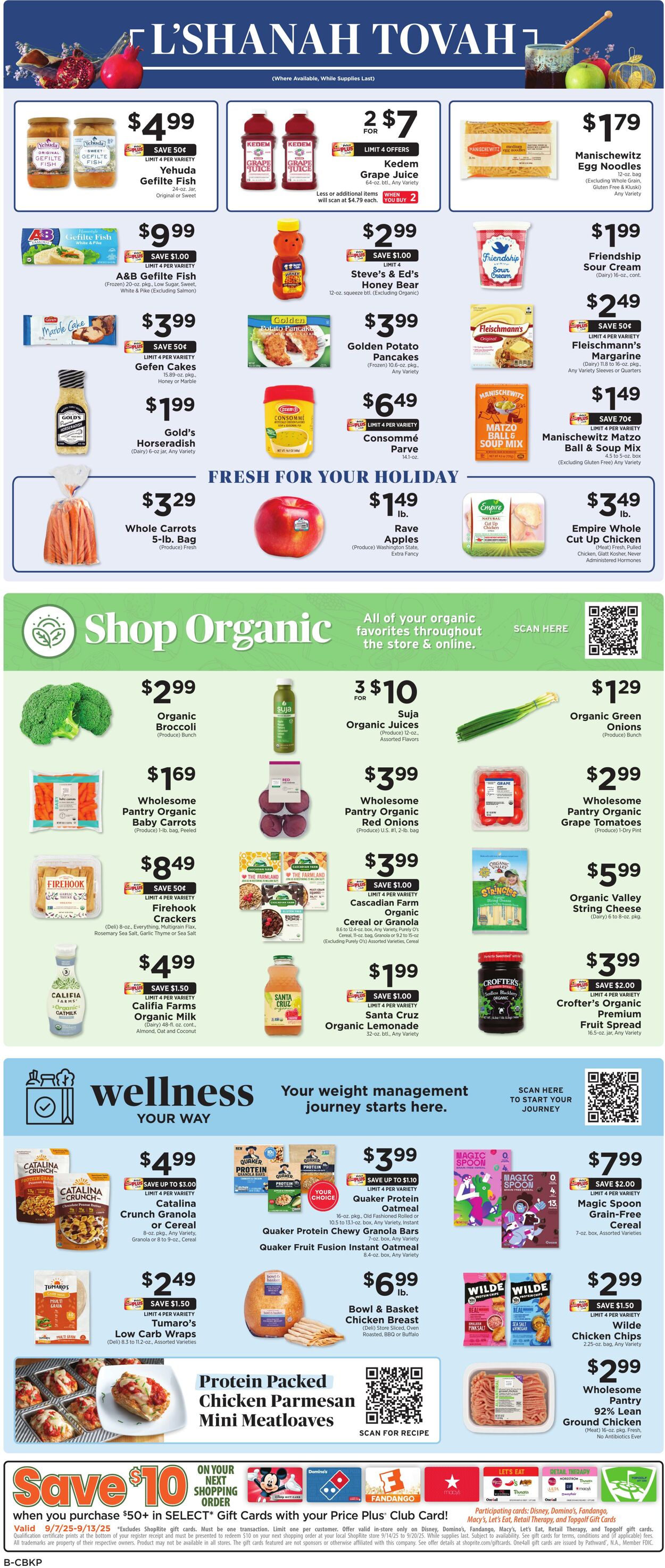 Weekly ad ShopRite 09/04/2025 - 09/13/2025