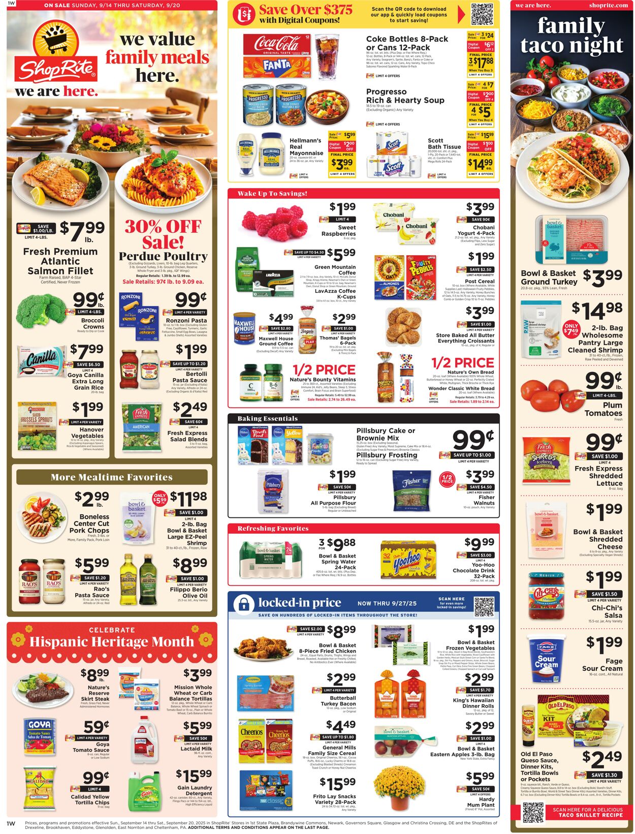 Weekly ad ShopRite 09/11/2025 - 09/20/2025