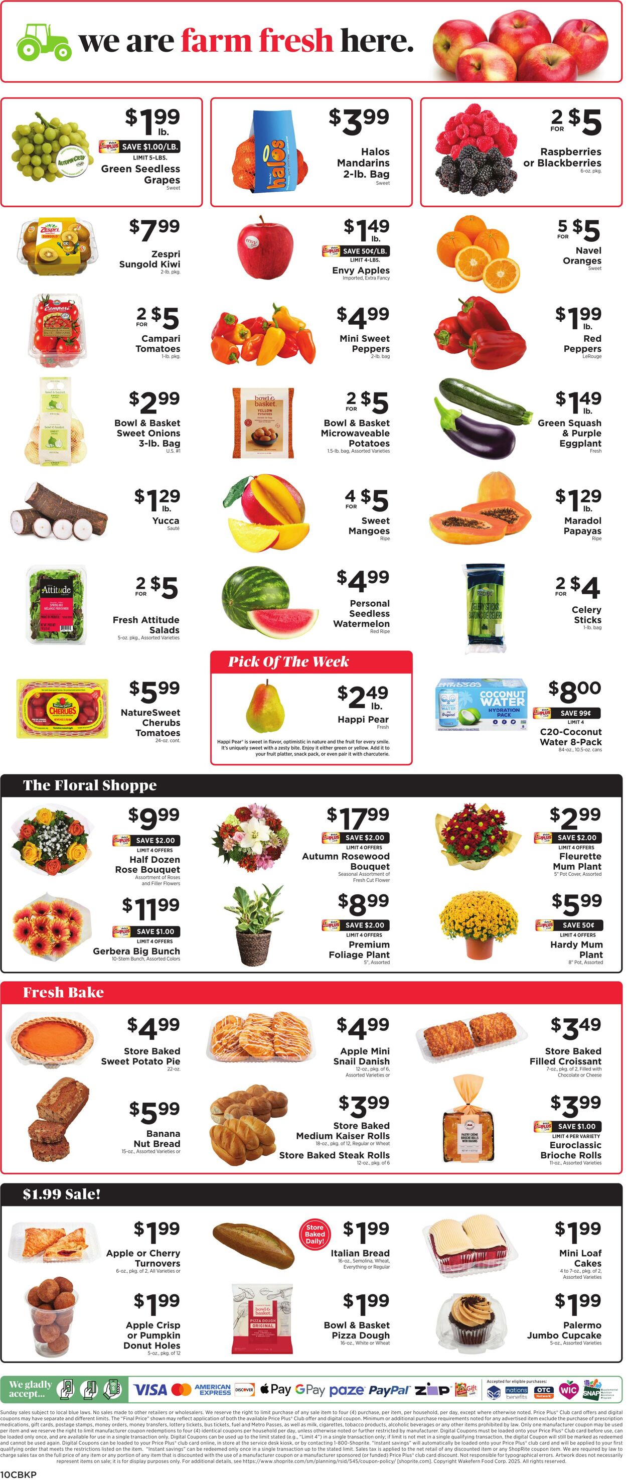 Weekly ad ShopRite 09/25/2025 - 10/02/2025