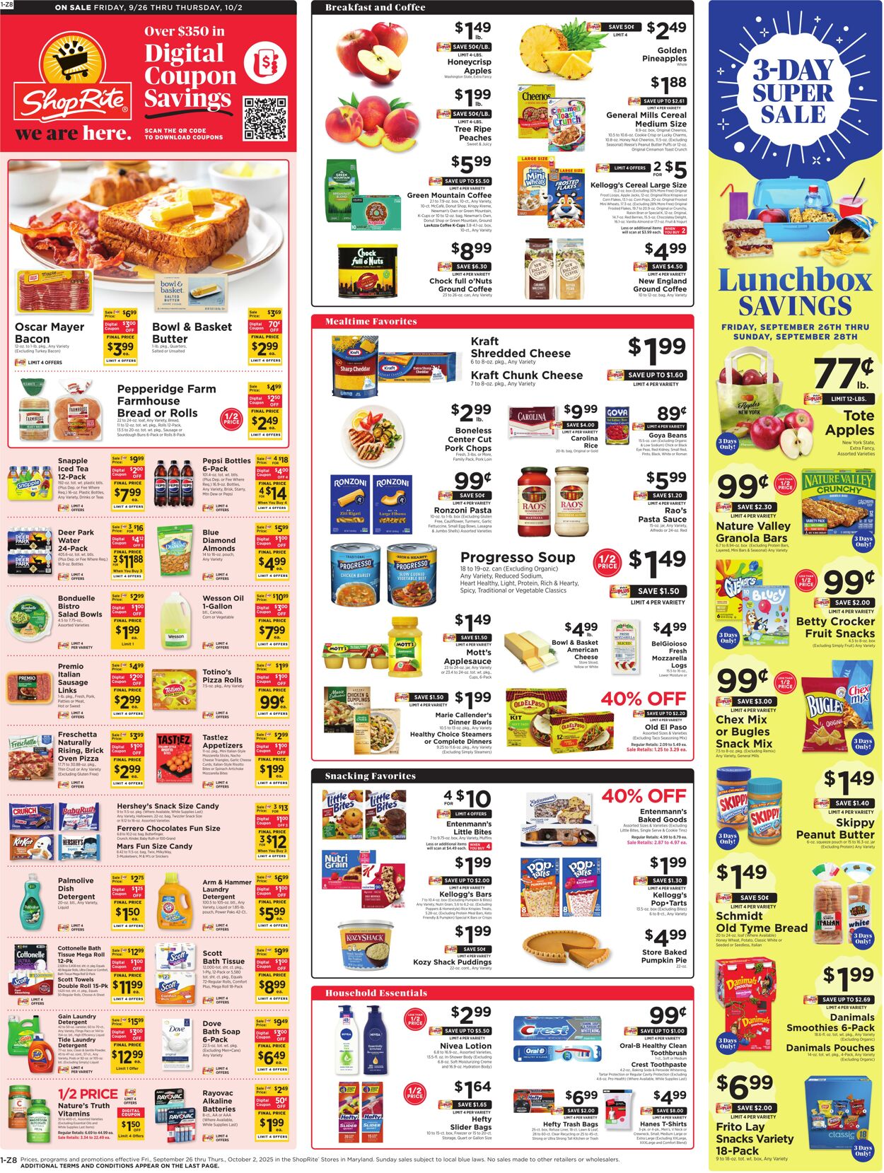 Weekly ad ShopRite 09/25/2025 - 10/02/2025