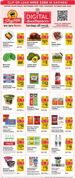 Weekly ad ShopRite 09/25/2025 - 10/02/2025