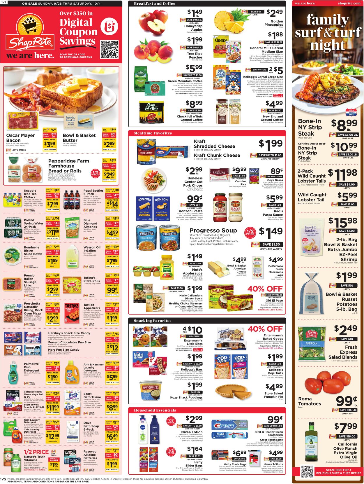Weekly ad ShopRite 09/25/2025 - 10/04/2025