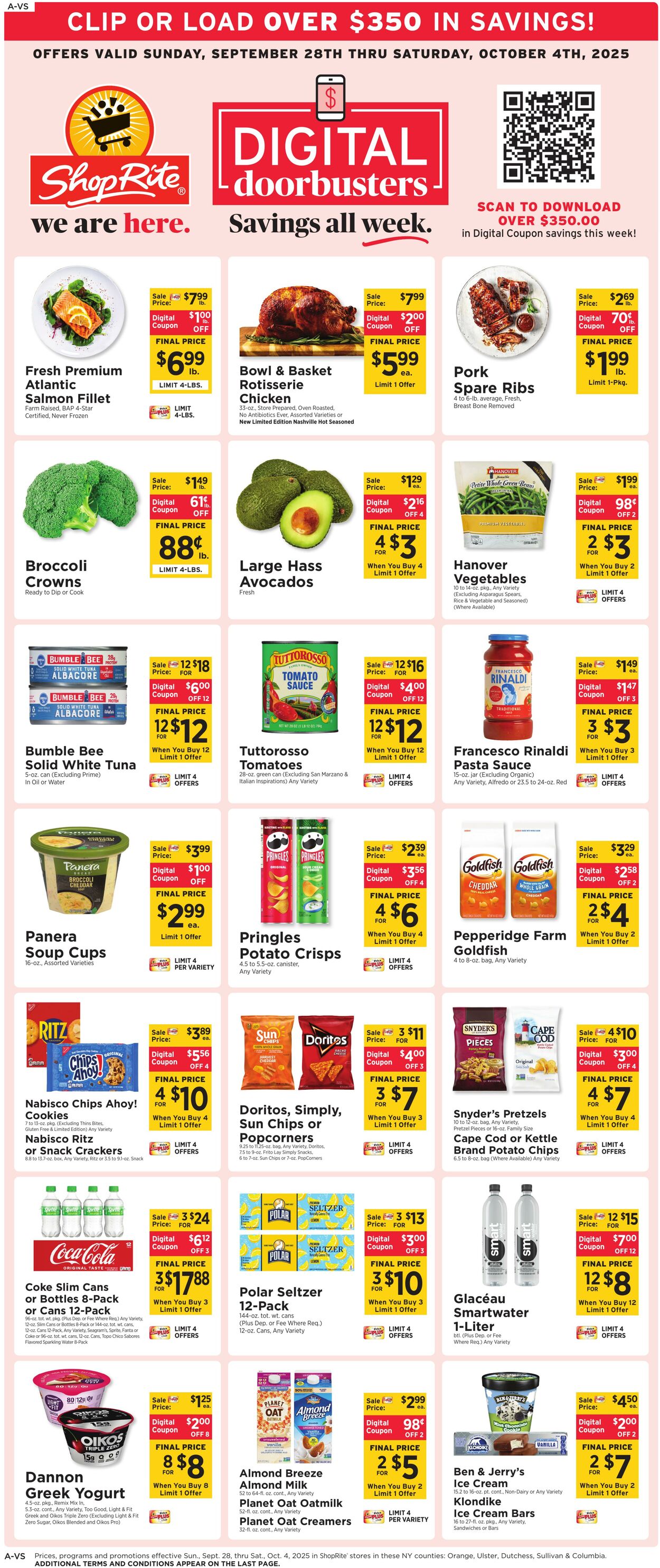 Weekly ad ShopRite 09/25/2025 - 10/04/2025