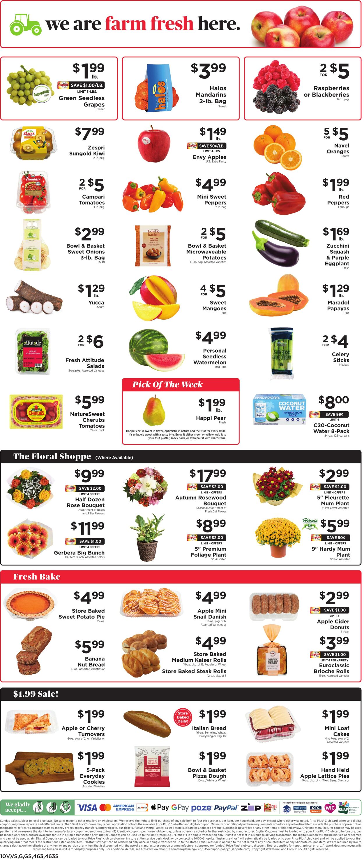 Weekly ad ShopRite 09/25/2025 - 10/04/2025