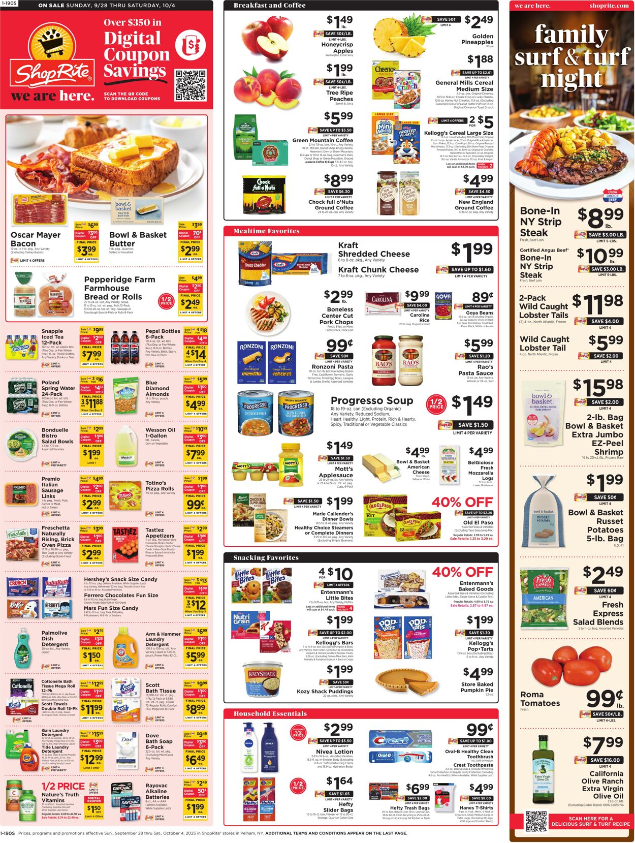 Weekly ad ShopRite 09/25/2025 - 10/04/2025