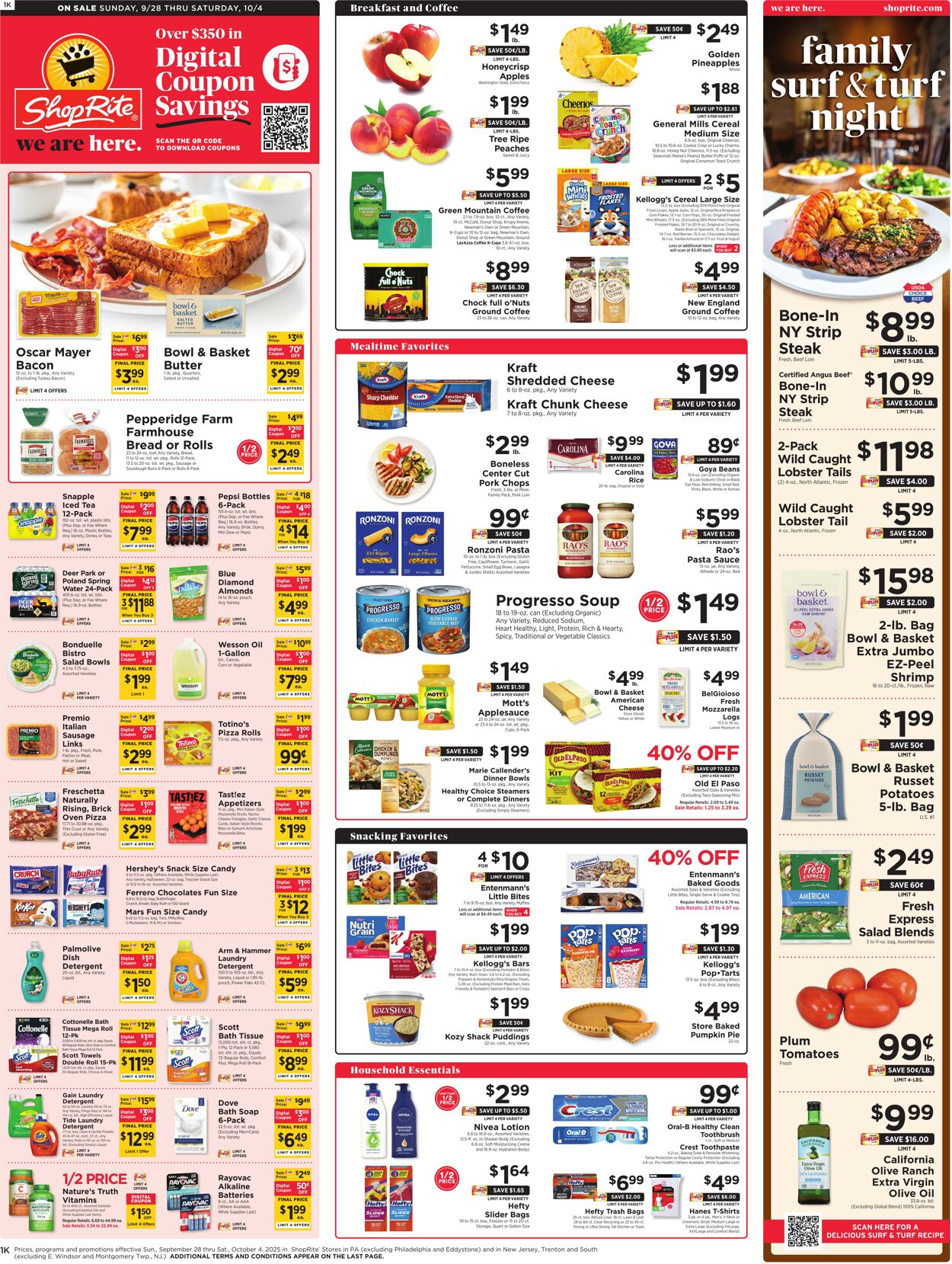 Weekly ad ShopRite 09/25/2025 - 10/04/2025