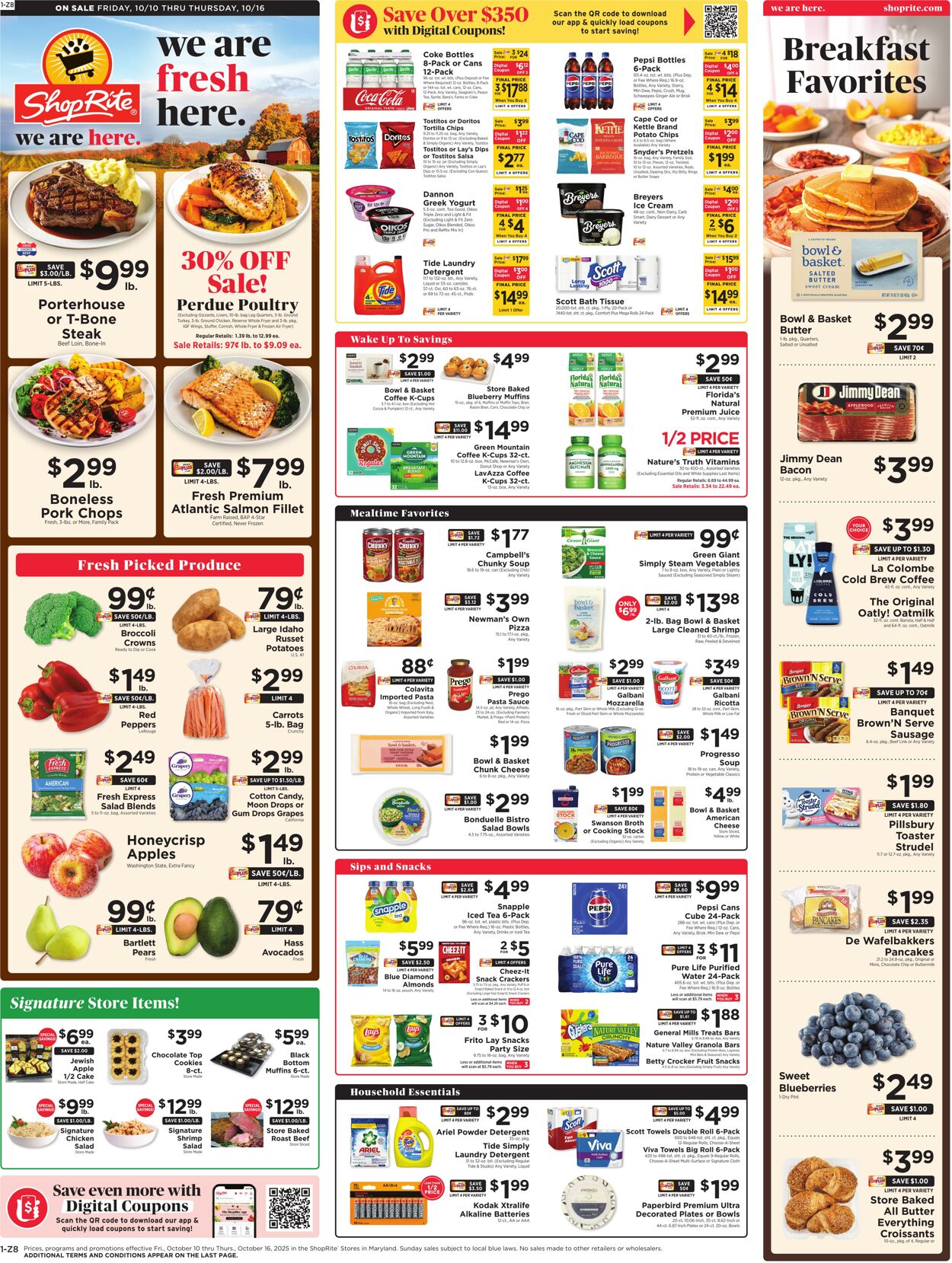 Weekly ad ShopRite 10/09/2025 - 10/16/2025