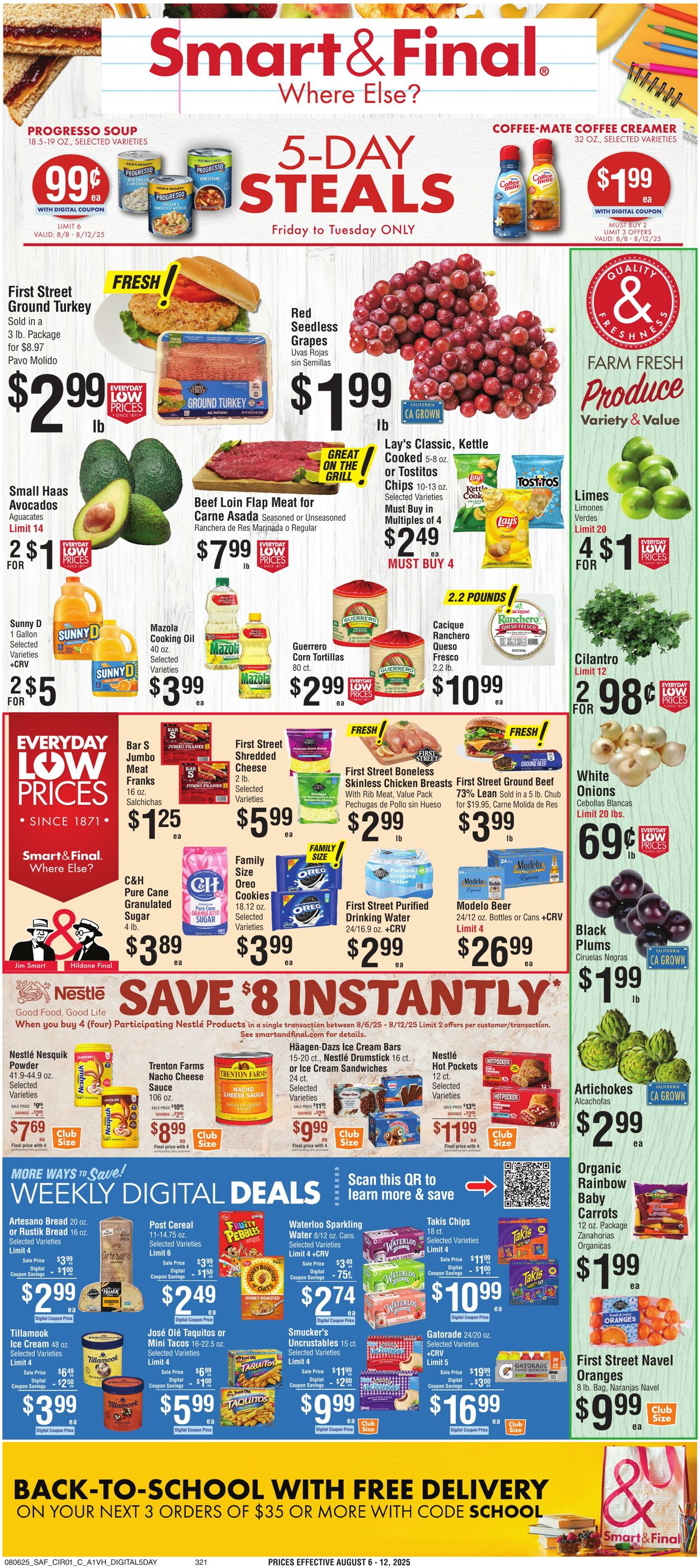 Weekly ad Smart and Final 08/08/2025 - 08/12/2025