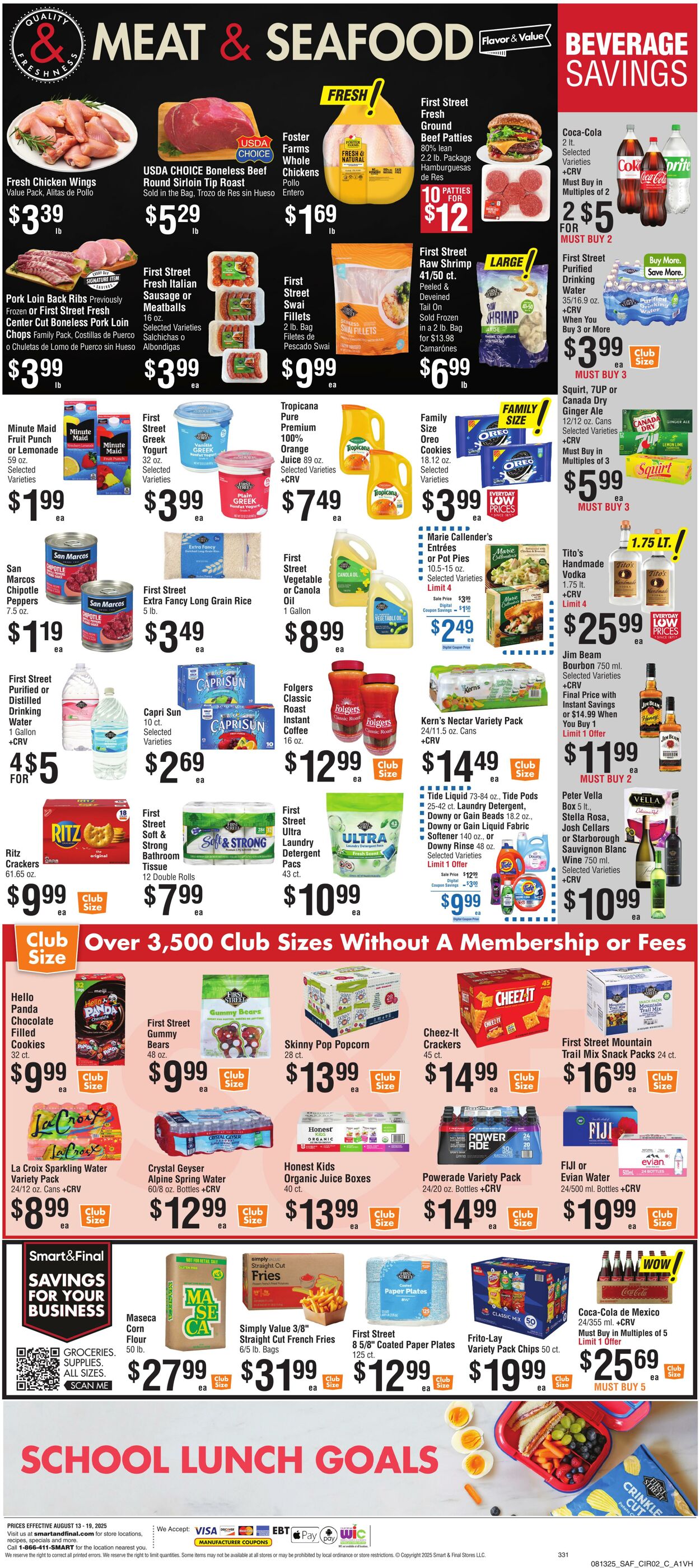 Weekly ad Smart and Final 08/12/2025 - 08/14/2025