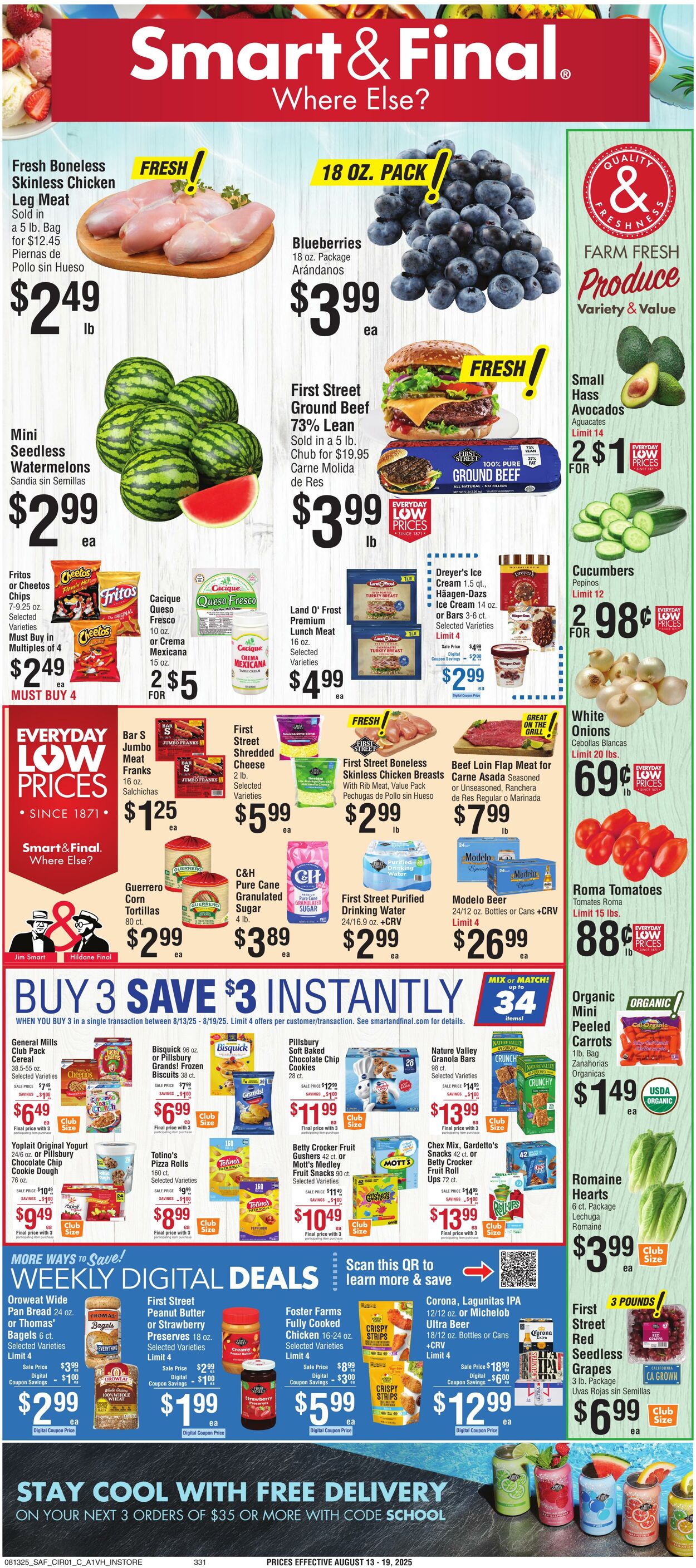 Weekly ad Smart and Final 08/12/2025 - 08/14/2025