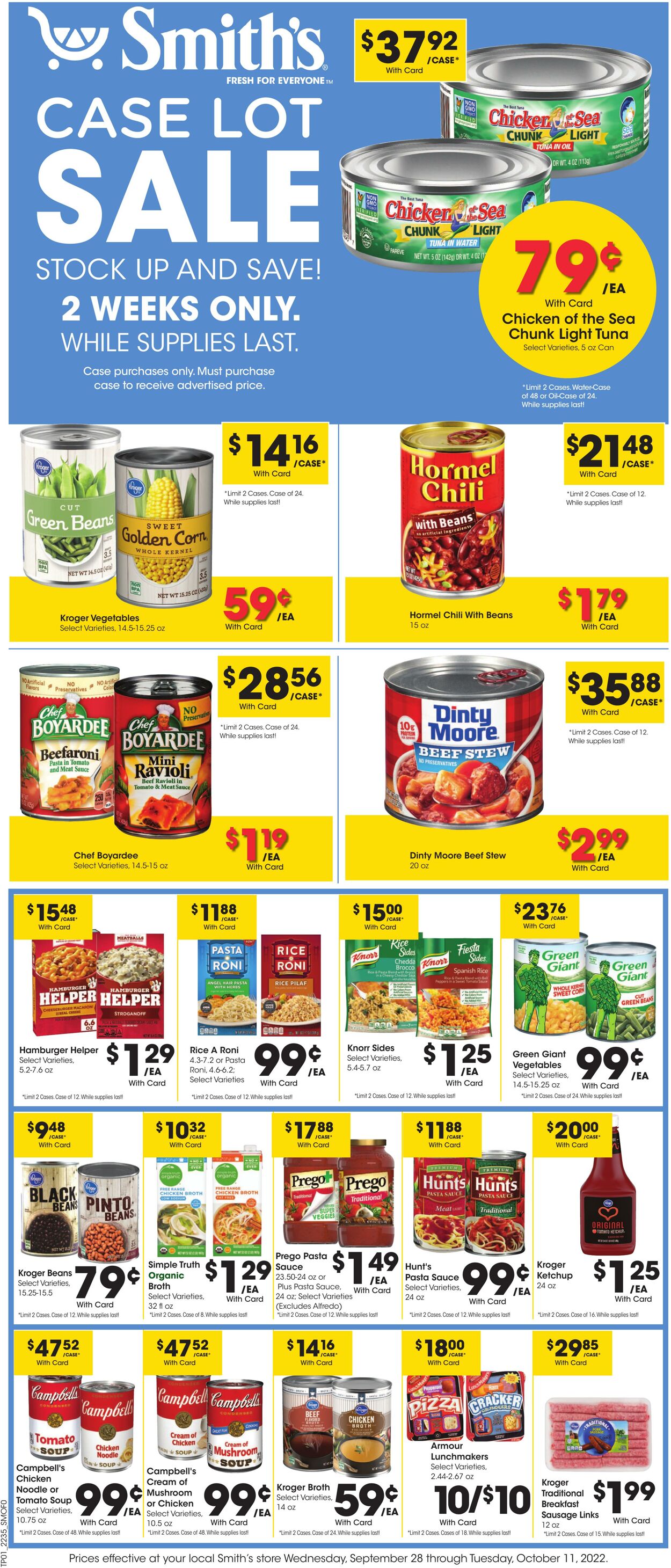 Weekly ad Smith’s Food and Drug 09/28/2022 - 10/11/2022