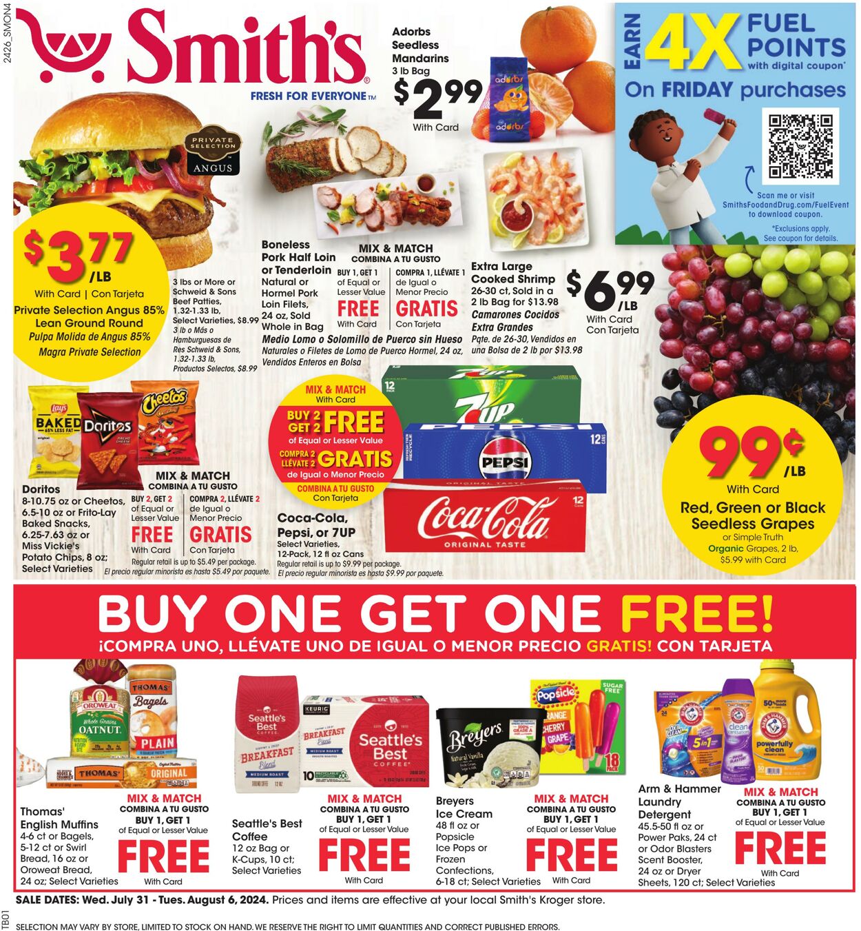 Weekly ad Smith’s Food and Drug 07/31/2024 - 08/06/2024