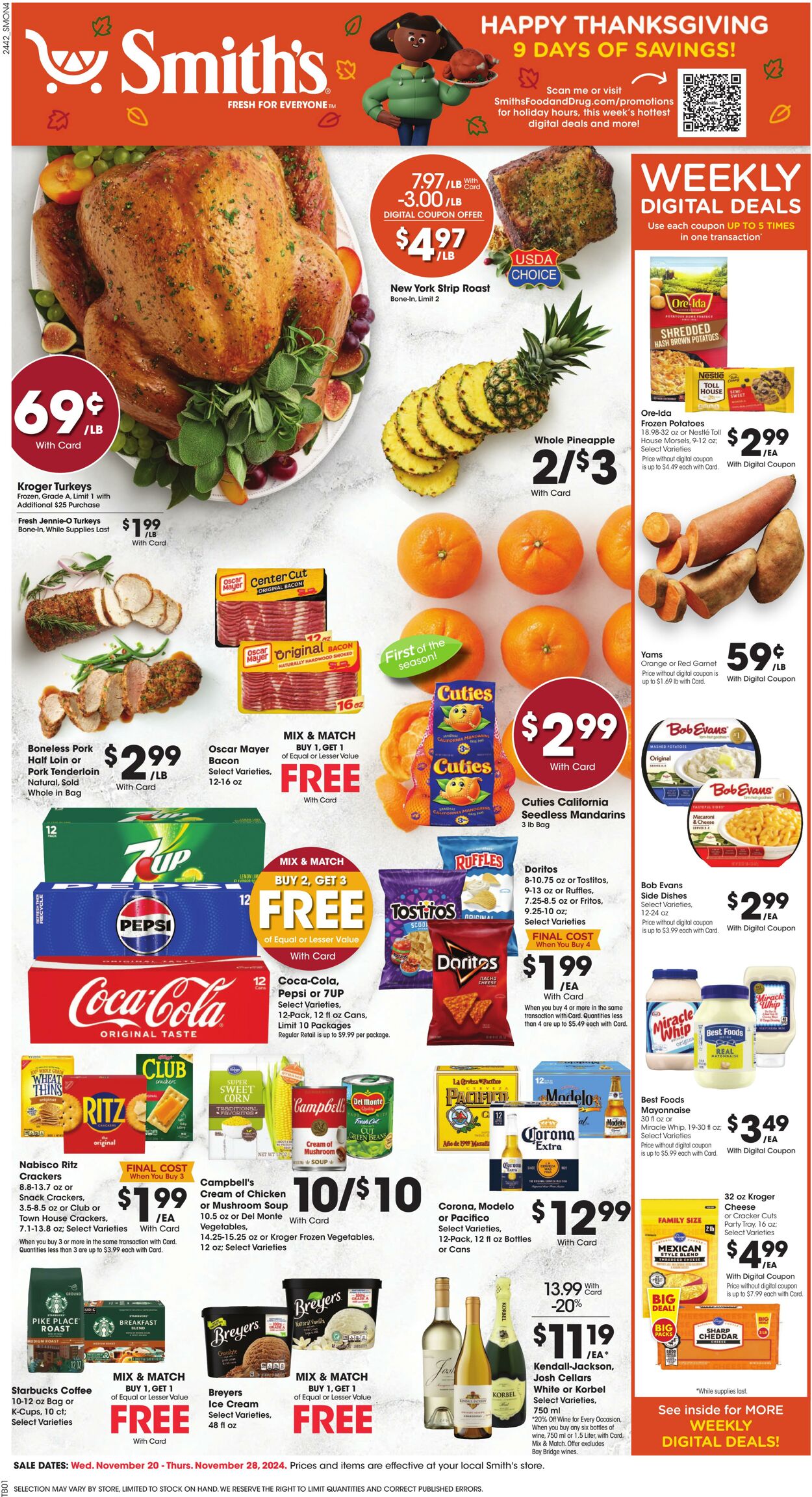 Weekly ad Smith’s Food and Drug 11/20/2024 - 11/26/2024