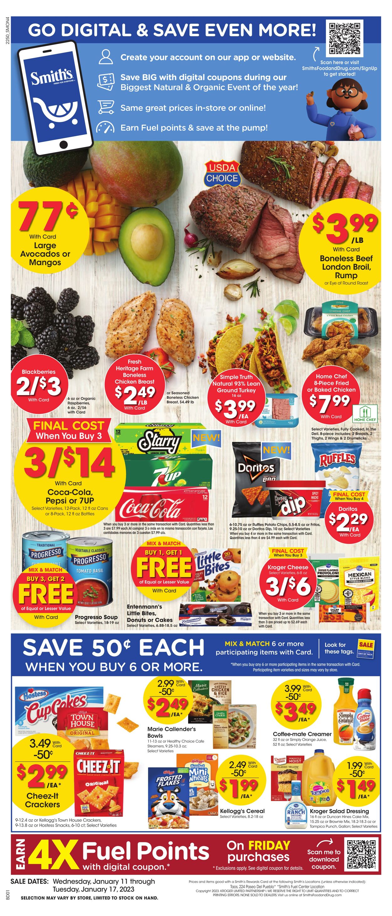 Weekly ad Smith’s Food and Drug 01/11/2023-01/17/2023