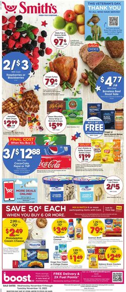 Weekly ad Smith’s Food and Drug 11/09/2022-11/15/2022