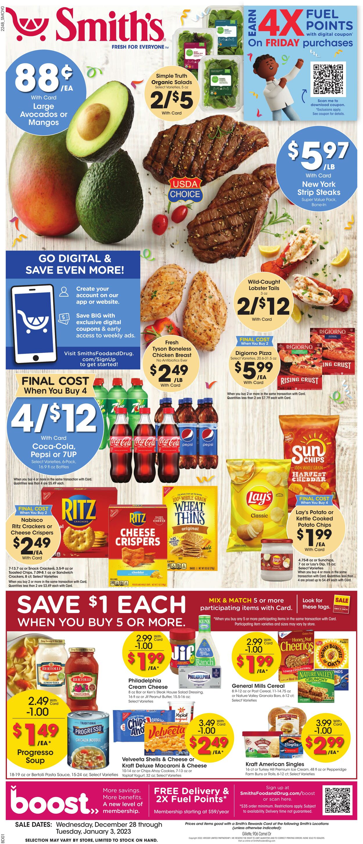 Weekly ad Smith’s Food and Drug 12/28/2022-01/03/2023