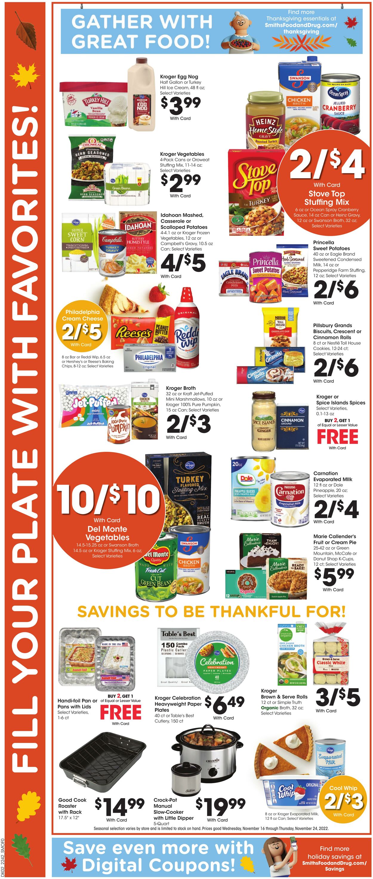 Weekly ad Smith’s Food and Drug 11/16/2022 - 11/24/2022